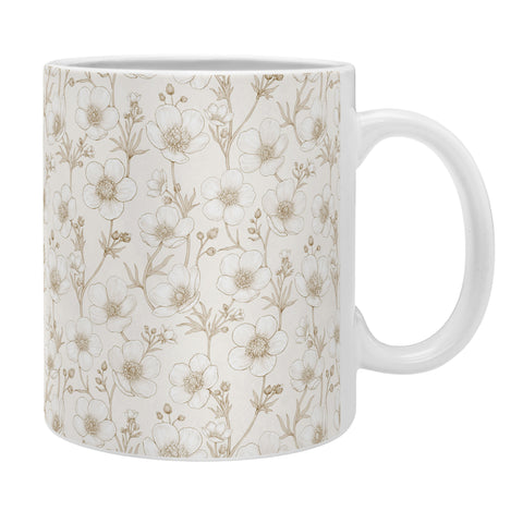 Avenie Buttercup Flowers In Cream Coffee Mug