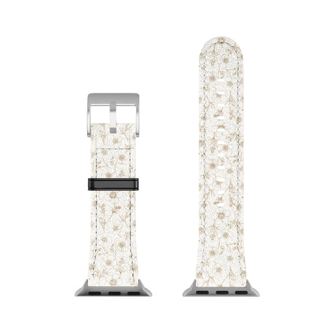 Avenie Buttercup Flowers In Cream Apple Watch Band