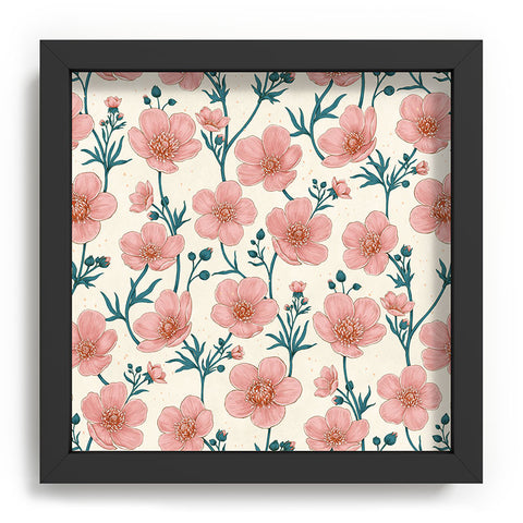 Avenie Buttercups In Vintage Pink Recessed Framing Square