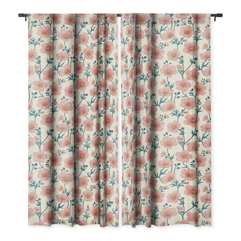 Avenie Buttercups In Vintage Pink Blackout Non Repeat