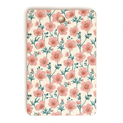 Avenie Buttercups In Vintage Pink Cutting Board Rectangle