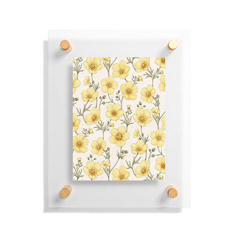 Avenie Buttercups in Watercolor Floating Acrylic Print