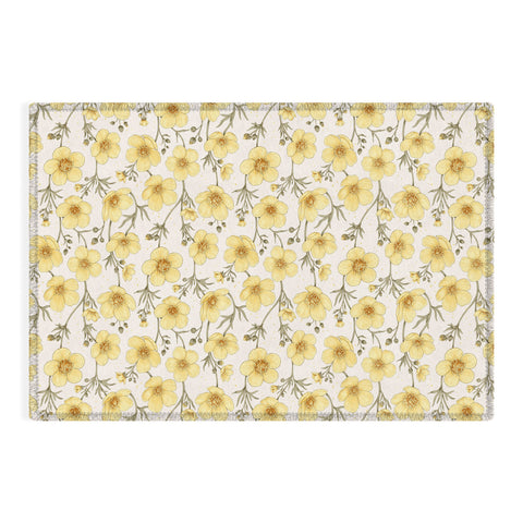 Avenie Buttercups in Watercolor Outdoor Rug