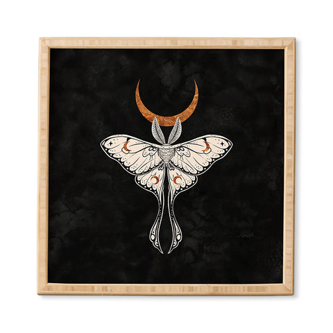 Avenie Celestial Luna Moth Framed Wall Art