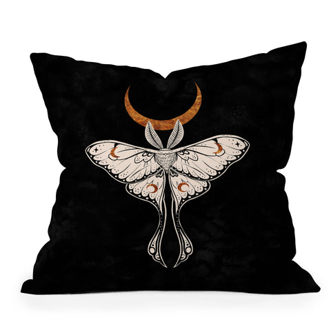 Avenie Celestial Luna Moth Throw Pillow