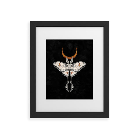 Avenie Celestial Luna Moth Framed Art Print