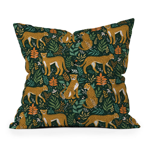 Avenie Cheetah Spring Collection II Outdoor Throw Pillow