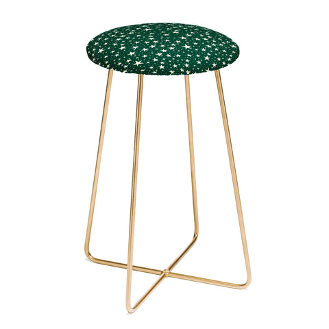 Avenie Christmas Stars In Green Counter Stool
