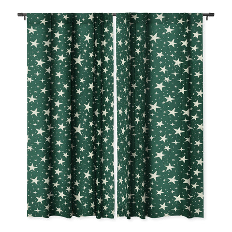 Avenie Christmas Stars In Green Blackout Non Repeat