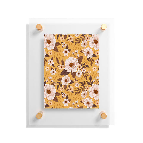 Avenie Delicate Fall Florals Floating Acrylic Print