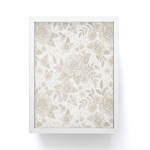 Avenie Delicate Flowers Framed Mini Art Print