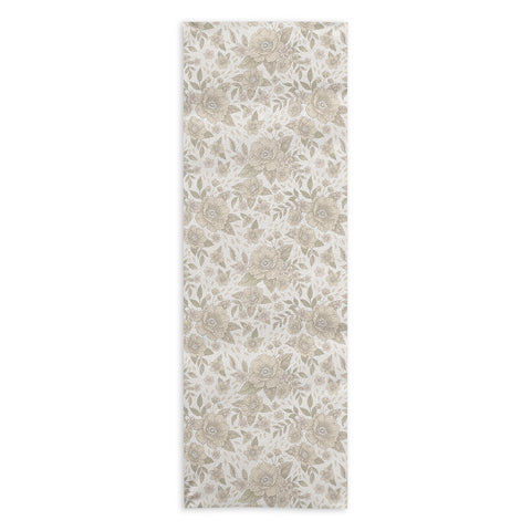 Avenie Delicate Flowers Yoga Towel