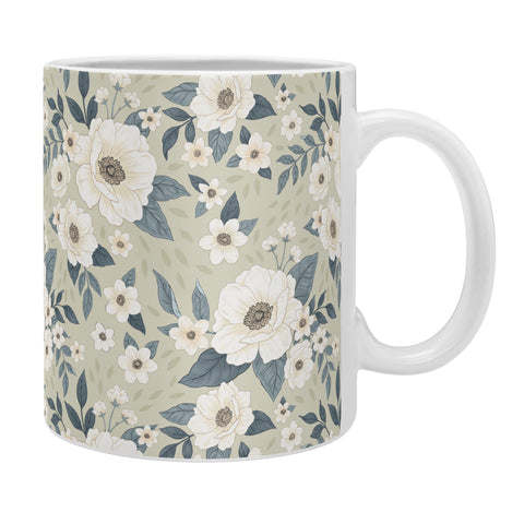 Avenie Delicate Sage Flowers Coffee Mug