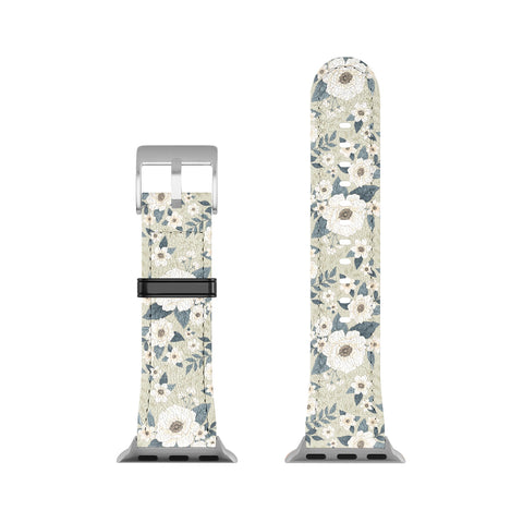 Avenie Delicate Sage Flowers Apple Watch Band