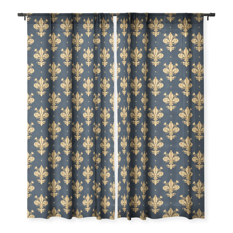 Avenie Fleur De Lis Sheer Window Curtain