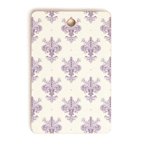 Avenie Fleur De Lis French Lavender Cutting Board Rectangle