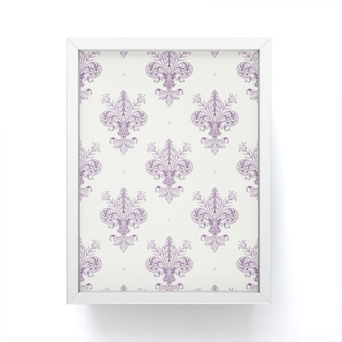 Avenie Fleur De Lis French Lavender Framed Mini Art Print