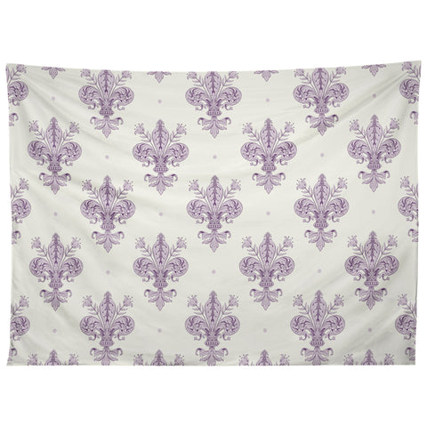 Avenie Fleur De Lis French Lavender Tapestry