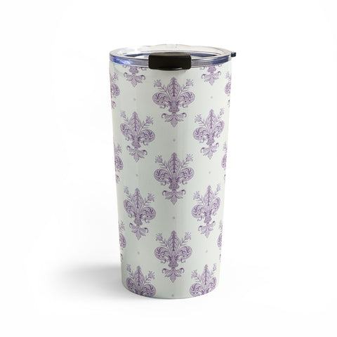 Avenie Fleur De Lis French Lavender Travel Mug