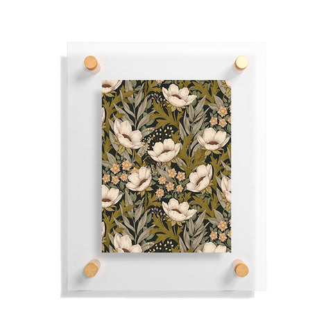 Avenie Floral Meadow Spring Green Floating Acrylic Print