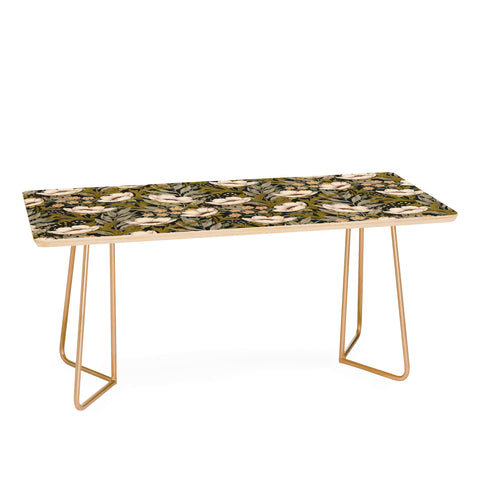 Avenie Floral Meadow Spring Green Coffee Table