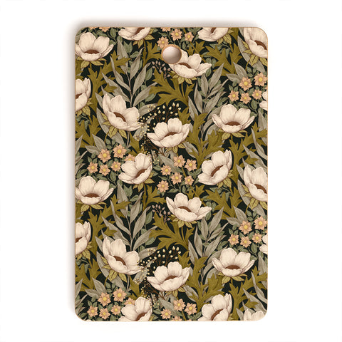 Avenie Floral Meadow Spring Green Cutting Board Rectangle