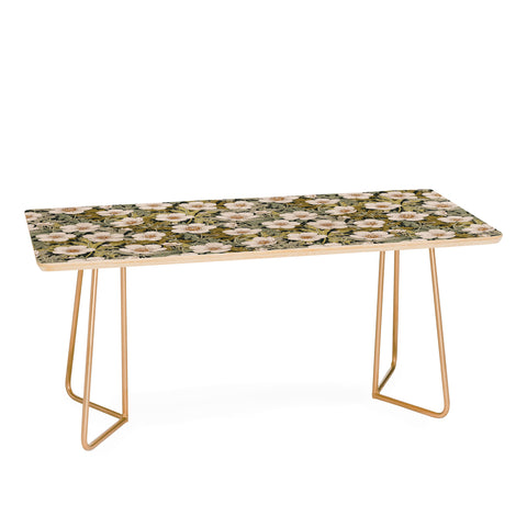 Avenie Floral Meadow Spring Green I Coffee Table