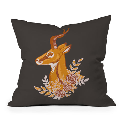 Avenie Gazelle Summer Collection Outdoor Throw Pillow