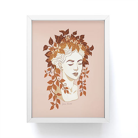 Avenie Goddess Planter Left Autumn Framed Mini Art Print
