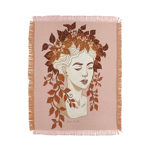 Avenie Goddess Planter Left Autumn Throw Blanket