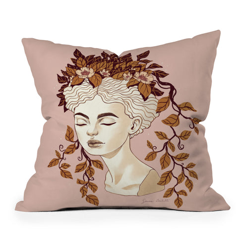 Avenie Goddess Planter Right Autumn Outdoor Throw Pillow