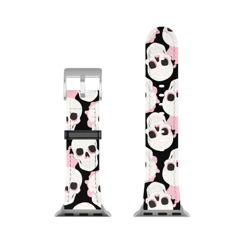 Avenie Goth Skulls Pink Apple Watch Band