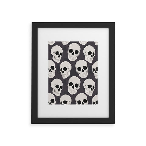 Avenie Goth Skulls Framed Art Print
