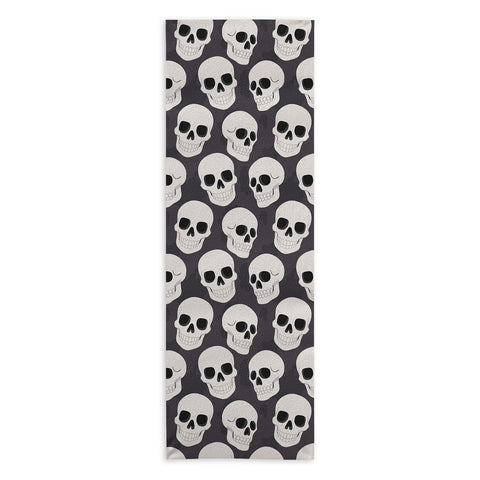 Avenie Goth Skulls Yoga Towel