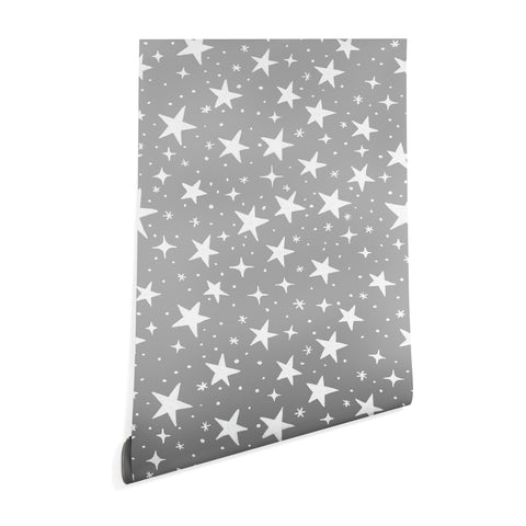 Avenie Grey Stars Wallpaper