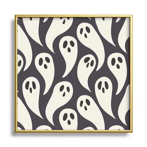 Avenie Halloween Ghosts I Square Metal Framed Art Print