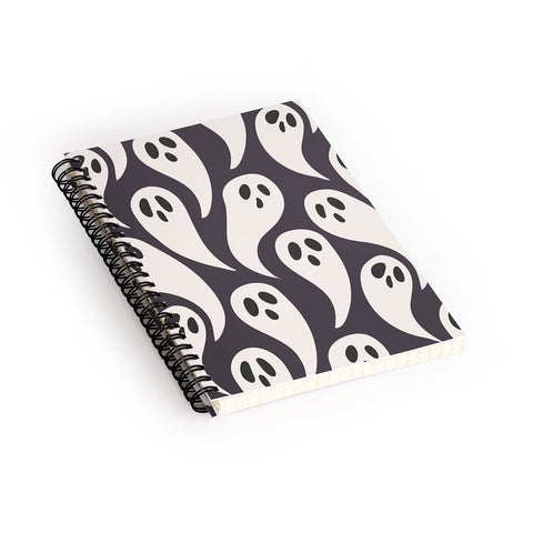 Avenie Halloween Ghosts I Spiral Notebook