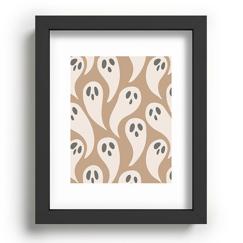 Avenie Halloween Ghosts Neutral Recessed Framing Rectangle