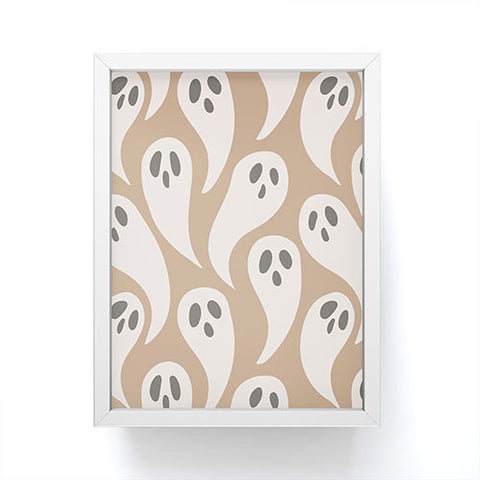 Avenie Halloween Ghosts Neutral Framed Mini Art Print