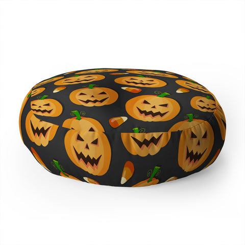 Avenie Halloween Jack o Lantern Floor Pillow Round
