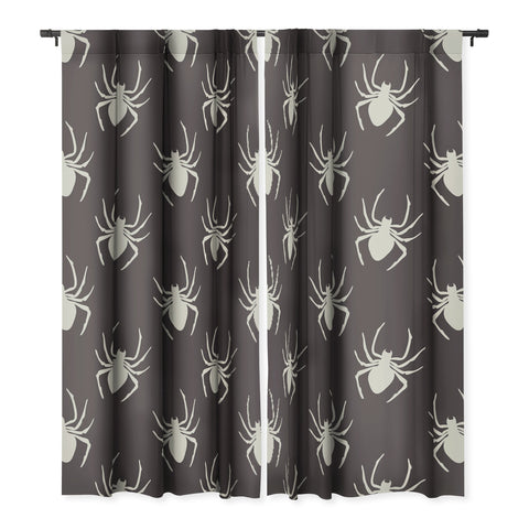 Avenie Halloween Spiders Blackout Window Curtain