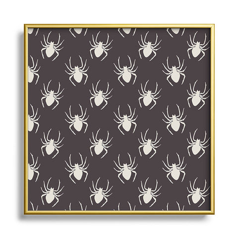 Avenie Halloween Spiders Square Metal Framed Art Print