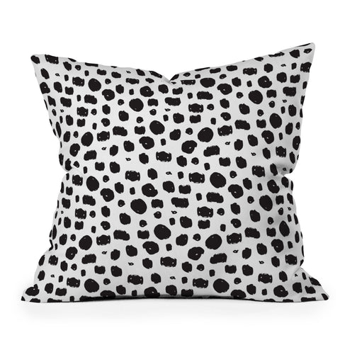 Avenie Ink Dots Outdoor Throw Pillow