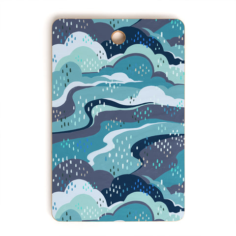 Avenie Land and Sky Ocean Surf Cutting Board Rectangle