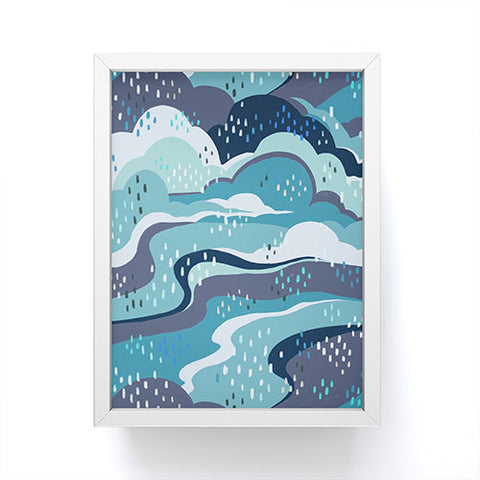 Avenie Land and Sky Ocean Surf Framed Mini Art Print