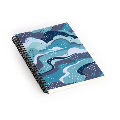 Avenie Land and Sky Ocean Surf Spiral Notebook