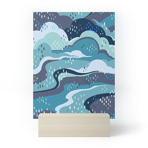 Avenie Land and Sky Ocean Surf Mini Art Print