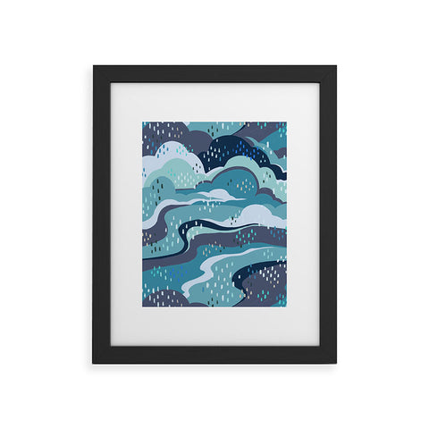 Avenie Land and Sky Ocean Surf Framed Art Print