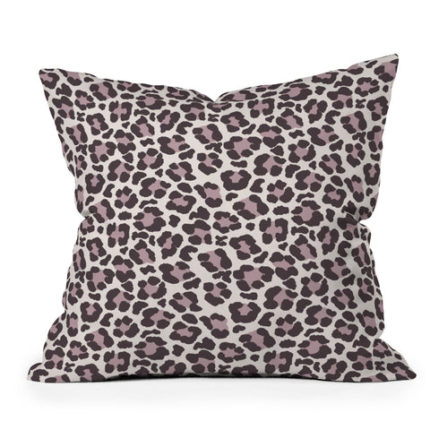 Avenie Leopard Print Light Outdoor Throw Pillow