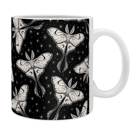 Avenie Luna Moth Black and Cream Coffee Mug
